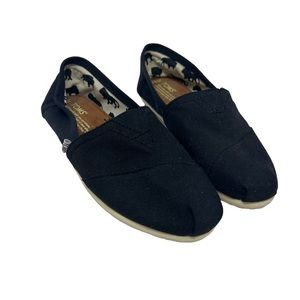 Toms Black Canvas Flats